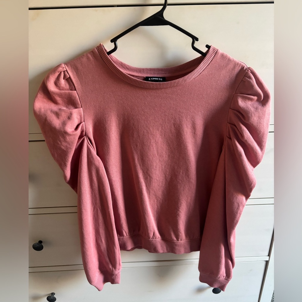 Express Pink Puff Sleeve Top